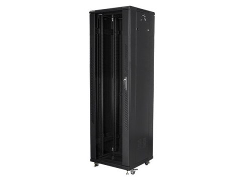 SZAFA INSTALACYJNA RACK STOJĄCA 19" 42U 600X600 CZARNA LANBERG (FLAT PACK)