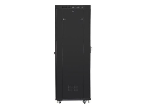 SZAFA INSTALACYJNA RACK STOJĄCA 19" 42U 600X800 CZARNA DRZWI PERFOROWANE LCD LANBERG (FLAT PACK)