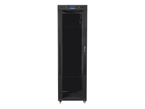 SZAFA INSTALACYJNA RACK STOJĄCA 19" 42U 600X800 CZARNA DRZWI SZKLANE LCD LANBERG (FLAT PACK)