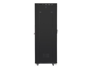 SZAFA INSTALACYJNA RACK STOJĄCA 19" 42U 600X800 CZARNA DRZWI SZKLANE LCD LANBERG (FLAT PACK)