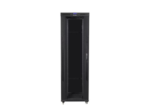 SZAFA INSTALACYJNA RACK STOJĄCA 19" 42U 800X1200 CZARNA DRZWI SZKLANE LCD LANBERG (FLAT PACK)