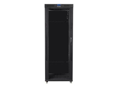 SZAFA INSTALACYJNA RACK STOJĄCA 19" 42U 800X800 CZARNA DRZWI SZKLANE LCD LANBERG (FLAT PACK)