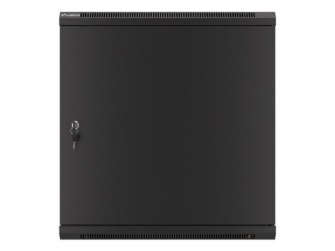 SZAFA INSTALACYJNA RACK WISZĄCA 19" 12U 600X600 CZARNA DRZWI METALOWE LANBERG (FLAT PACK)