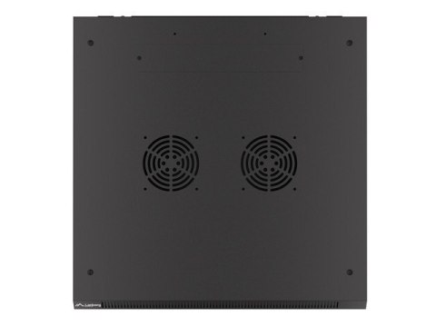 SZAFA INSTALACYJNA RACK WISZĄCA 19" 12U 600X600 CZARNA DRZWI METALOWE LANBERG (FLAT PACK)