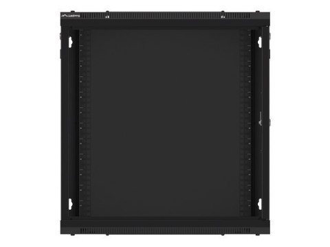 SZAFA INSTALACYJNA RACK WISZĄCA 19" 12U 600X600 CZARNA DRZWI METALOWE LANBERG (FLAT PACK)