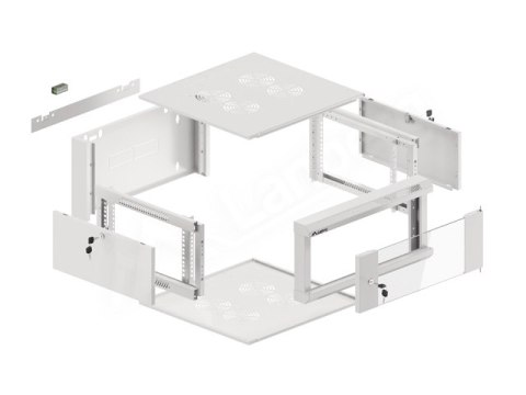 SZAFA INSTALACYJNA RACK WISZĄCA 19" 4U 570X600 SZYBKI MONTAŻ SZARA LANBERG ( (USZKODZONE OPAKOWANIE)