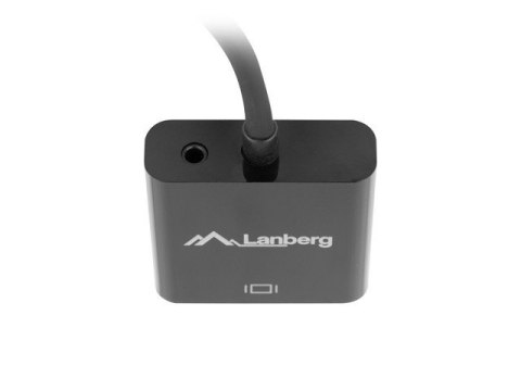 ADAPTER HDMI(M)->VGA(F)+MINIJACK 3.5MM(F) NA KABLU 20CM LANBERG