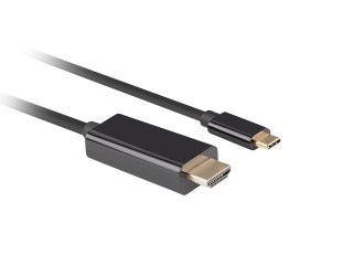 KABEL USB-C(M)->HDMI(M) 0.5M 4K 60HZ CZARNY LANBERG