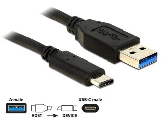 KABEL USB-C(M)->USB-A(M) 3.1 GEN 2 1M CZARNY DELOCK