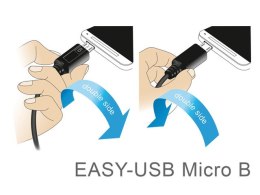 KABEL USB MICRO(M)->USB-A(M) 2.0 0.5M DUAL EASY-USB-BIAŁY DELOCK