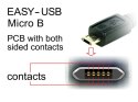 KABEL USB MICRO(M)->USB-A(M) 2.0 0.5M DUAL EASY-USB-BIAŁY DELOCK