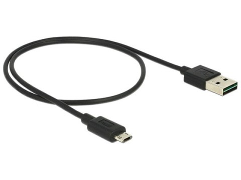 KABEL USB MICRO(M)->USB-A(M) 2.0 1M DUAL EASY-USB CZARNY DELOCK
