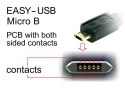 KABEL USB MICRO(M)->USB-A(M) 2.0 2M DUAL EASY-USB CZARNY DELOCK