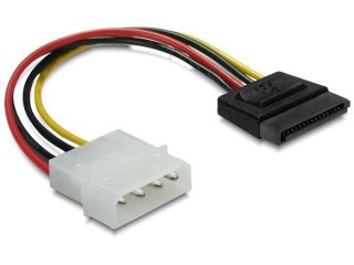 KABEL ZASILAJĄCY WEWNĘTRZNY MOLEX(M)->SATA(M) 6CM PROSTE DELOCK