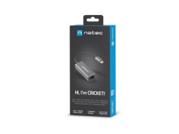 KARTA SIECIOWA NATEC CRICKET USB-C 3.1 1X RJ45 1GB NA KABLU