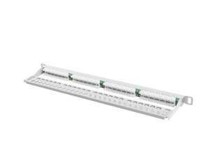 PATCH PANEL 24 PORT 0.5U 19" KAT.5E SZARY LANBERG