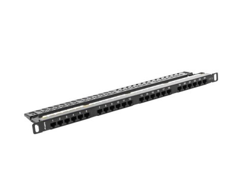 PATCH PANEL 24 PORT 0.5U 19" KAT.6 CZARNY LANBERG