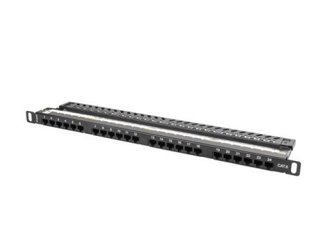 PATCH PANEL 24 PORT 0.5U 19" KAT.6 CZARNY LANBERG