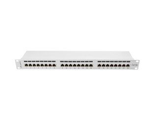 PATCH PANEL 24 PORT 1U 19" KAT.5E EKRANOWANY SZARY LANBERG