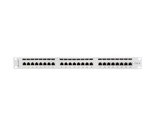 PATCH PANEL 24 PORT 1U 19" KAT.6 EKRANOWANY SZARY LANBERG