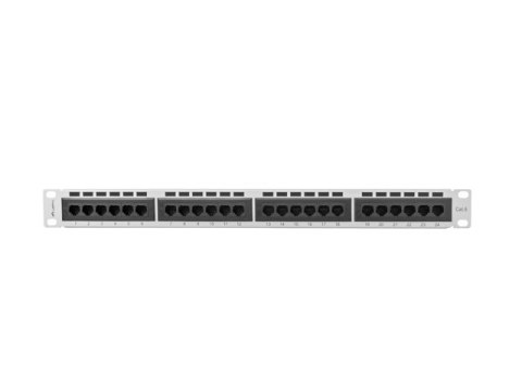 PATCH PANEL 24 PORT 1U 19" KAT.6 SZARY LANBERG