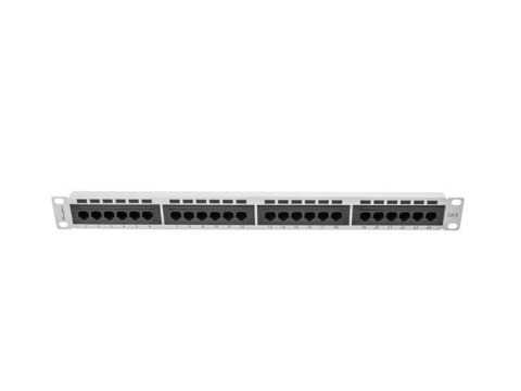 PATCH PANEL 24 PORT 1U 19" KAT.6 SZARY LANBERG