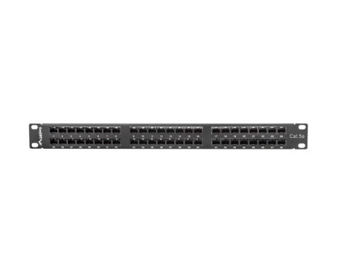 PATCH PANEL 48 PORT 1U 19" KAT.5E CZARNY LANBERG