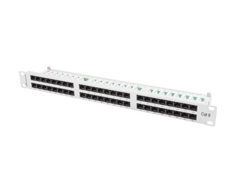 PATCH PANEL 48 PORT 1U 19" KAT.6 SZARY LANBERG