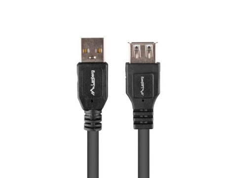 PRZEDŁUŻACZ USB-A M/F 2.0 1M CZARNY BOX LANBERG