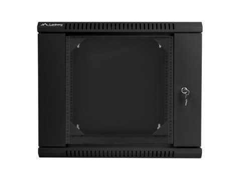 SZAFA INSTALACYJNA RACK WISZĄCA DWUSEKCYJNA 19" 9U 600X600 CZARNA LANBERG (FLAT PACK)