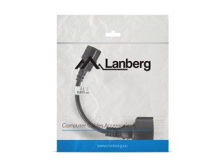 ADAPTER IEC 320 C14(M)->SCHUKO(F) NA KABLU 20CM DO UPS CZARNY LANBERG