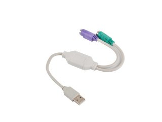 ADAPTER USB-A(M) 2.0->2X PS/2 BIAŁY LANBERG