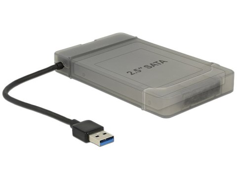 ADAPTER USB-A(M) 3.0->SATA DATA III (6GB/S) 22PIN(F) OBUDOWA OCHRONNA HDD CZARNY DELOCK