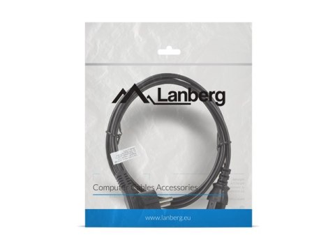 KABEL ZASILAJĄCY CEE 7/7->IEC 320 C13 1.8M CZARNY LANBERG