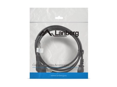 KABEL ZASILAJĄCY CEE 7/7->IEC 320 C13 1.8M VDE CZARNY LANBERG