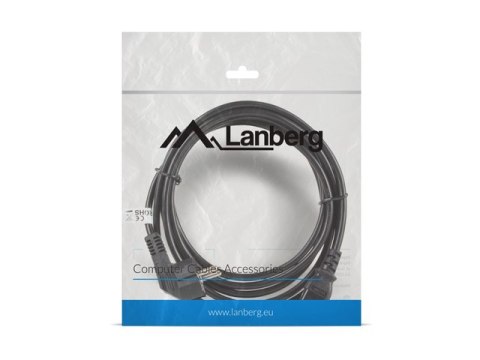 KABEL ZASILAJĄCY CEE 7/7->IEC 320 C13 3M VDE CZARNY LANBERG