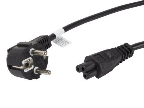 KABEL ZASILAJĄCY LAPTOP (MIKI) CEE 7/7->IEC 320 C5 1.8M VDE CZARNY LANBERG