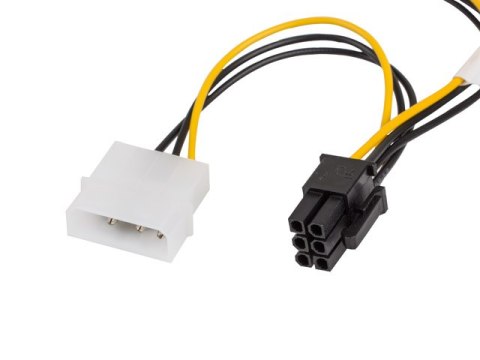 KABEL ZASILAJĄCY WEWNĘTRZNY HDD 2X MOLEX(M/F) 3 PIN->BTX 6 PIN PSU 15CM LANBERG