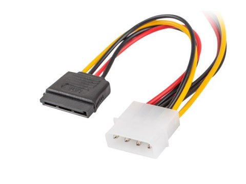 KABEL ZASILAJĄCY WEWNĘTRZNY MOLEX(M)->2X SATA(F) 15CM LANBERG