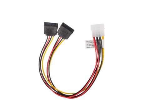 KABEL ZASILAJĄCY WEWNĘTRZNY MOLEX(M) 4 PIN->2X SATA(F) 15 PIN 30CM LANBERG