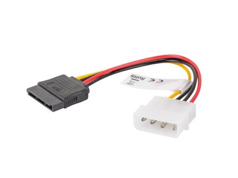 KABEL ZASILAJĄCY WEWNĘTRZNY MOLEX(M)->SATA(F) 15CM LANBERG