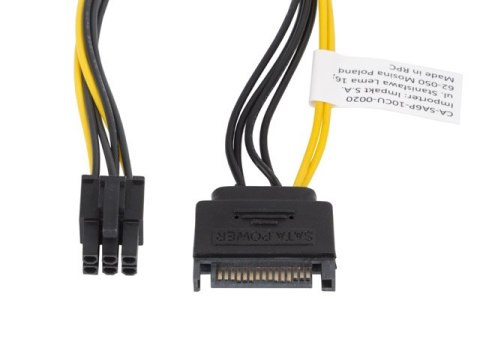 KABEL ZASILAJĄCY WEWNĘTRZNY SATA(M)->PCI EXPRESS(M) 6 PIN 20CM LANBERG