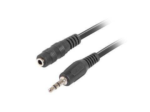 PRZEDŁUŻACZ AUDIO MINIJACK 3.5MM M/F 3 PIN 1.5M CZARNY LANBERG