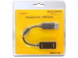 ADAPTER DISPLAYPORT(M) 1.1->HDMI(F) NA KABLU 12CM CZARNY DELOCK