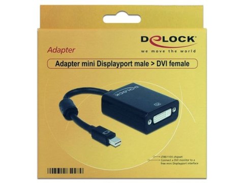 ADAPTER DISPLAYPORT MINI(M) 1.1->DVI-I(F)(24+5) DUAL LINK DELOCK