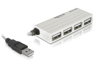 HUB USB 2.0 DELOCK 4-PORTY BIAŁY