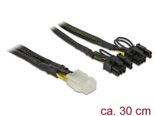 KABEL ROZDZIELACZ ZASILANIA PCI EXPRESS 6 PIN(F)->2X PCI EXPRESS 8 PIN(M) 30CM OPLOT DELOCK