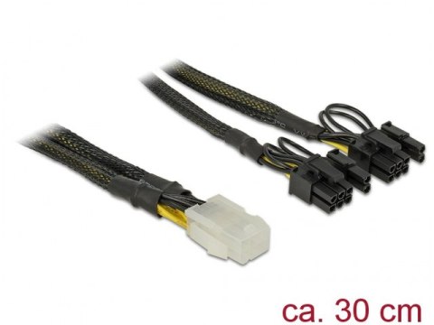 KABEL ROZDZIELACZ ZASILANIA PCI EXPRESS 6 PIN(F)->2X PCI EXPRESS 8 PIN(M) 30CM OPLOT DELOCK