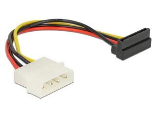 KABEL ZASILAJĄCY WEWNĘTRZNY MOLEX(M)->SATA(F) 15CM KĄTOWY GÓRA DELOCK