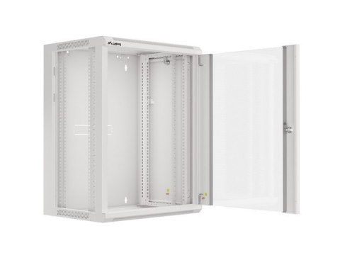 SZAFA INSTALACYJNA RACK WISZĄCA 19" 15U 570X450 SZYBKI MONTAŻ SZARA LANBERG (FLAT PACK)